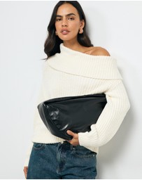 AERE - Leia Off Shoulder Knit Jumper