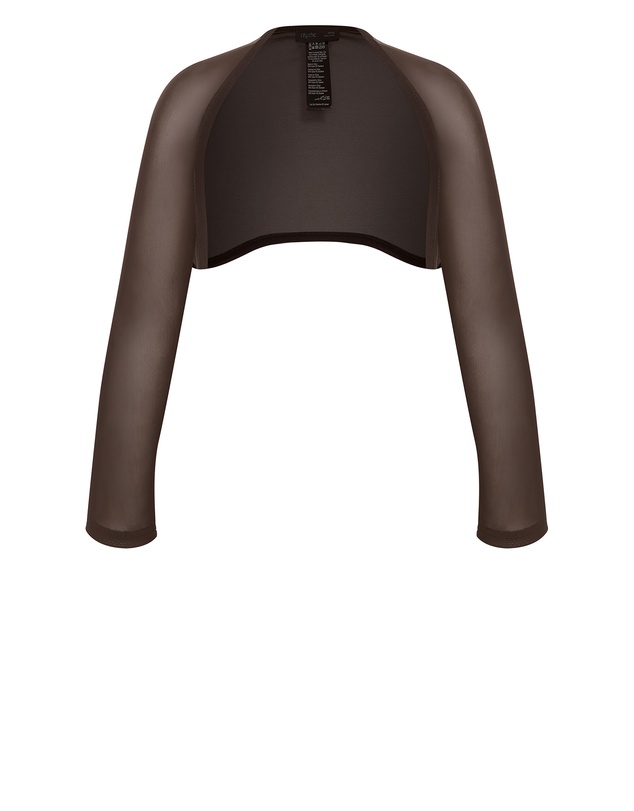 City Chic - Plus Size Mesh Love Shrug - chocolate