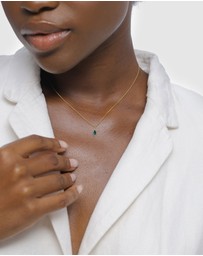 Elli Jewelry - Necklace Crystal Drop 925 Sterling Silver Gold-Plated