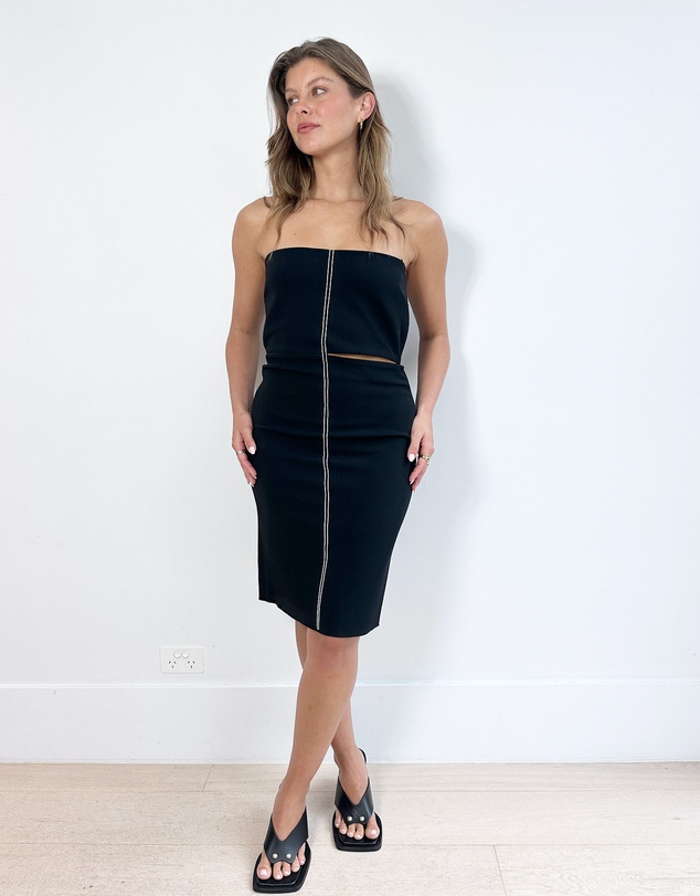 Cirkular - Pre-Loved - Bassike Strapless Midi Dress