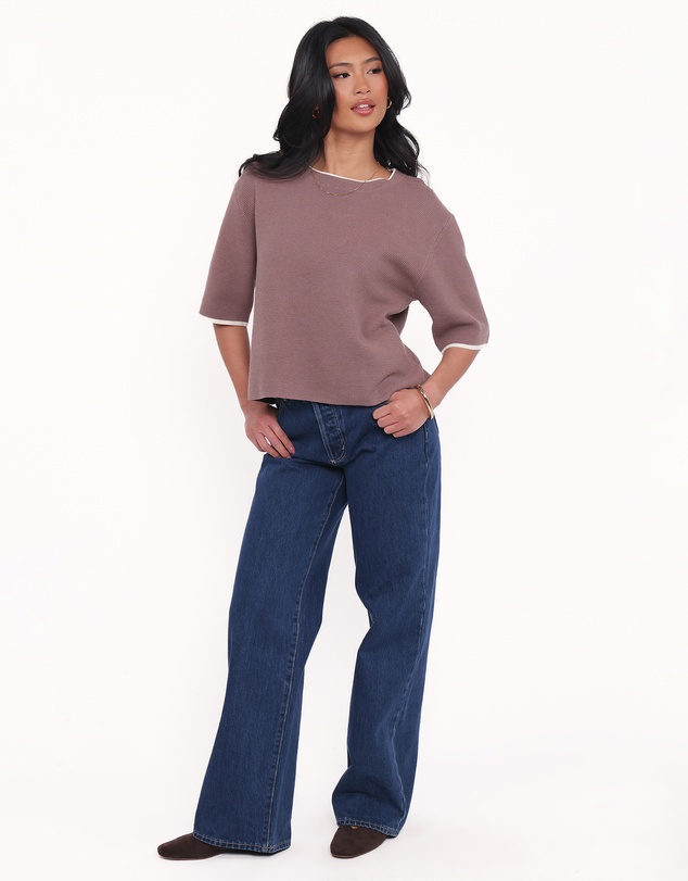 Petal & Pup - Giorgia Knitted Tee - Mocha