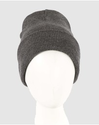 Max Alexander - European Made Dark Grey Wool Beanie