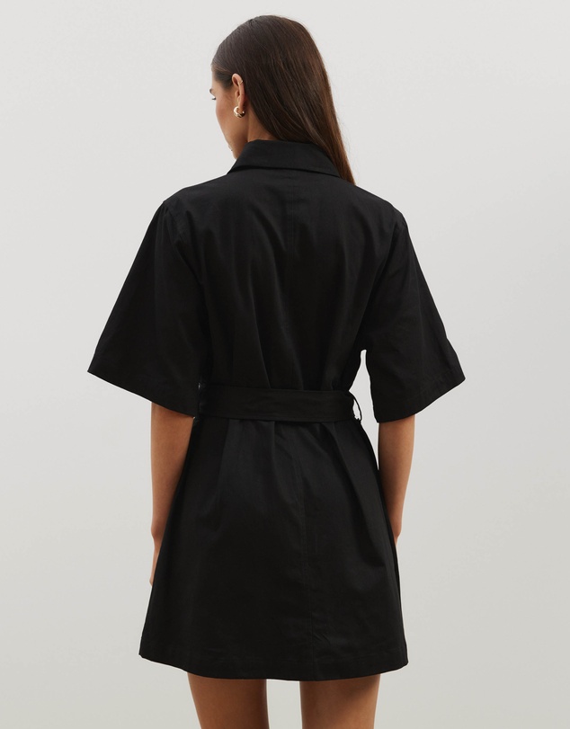 Atmos&Here - Amy Cotton Drill Mini Shirt Dress