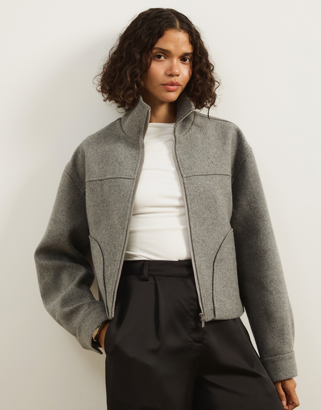 Atmos&Here - Iris Wool Blend Bomber