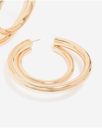 Lovisa - Gold Double Thick Statement Hoop Earrings