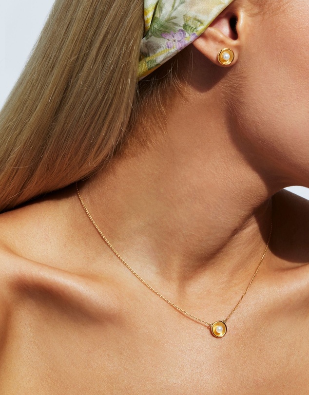 Najo - Capri Yellow Gold and Pearl Necklace