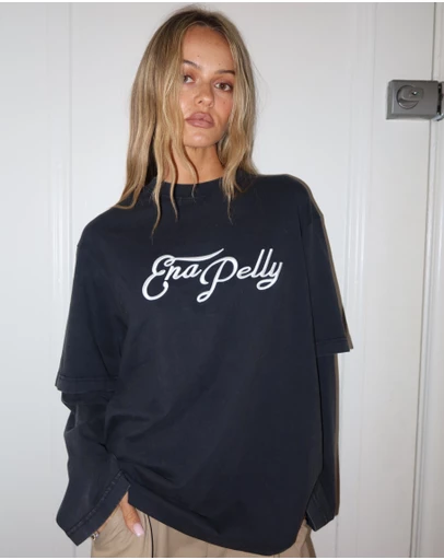 ENA PELLY - Mock Layer Long Sleeve Tee