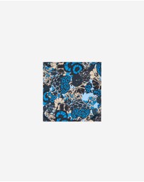 Calibre - Azure Blossoms Pocket Square Blue Combo