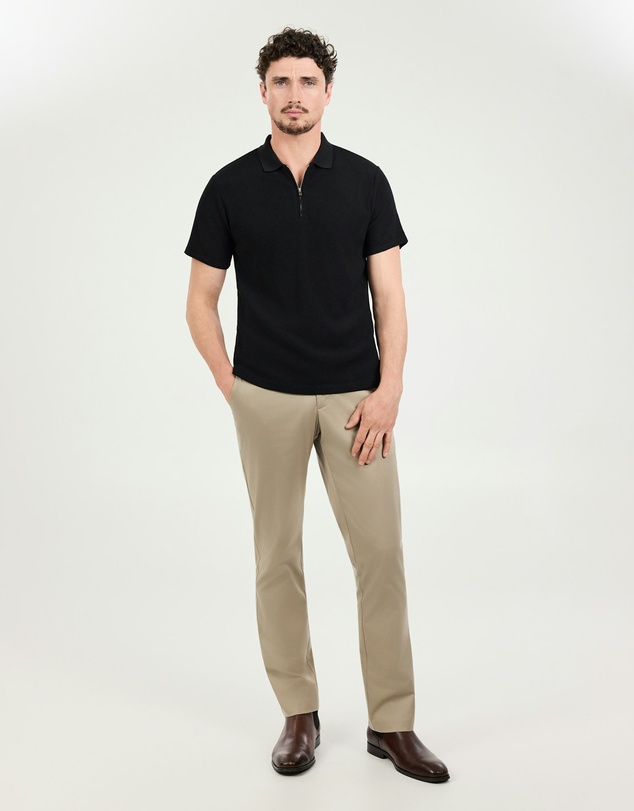 Tarocash - Javier Textured Zip Polo
