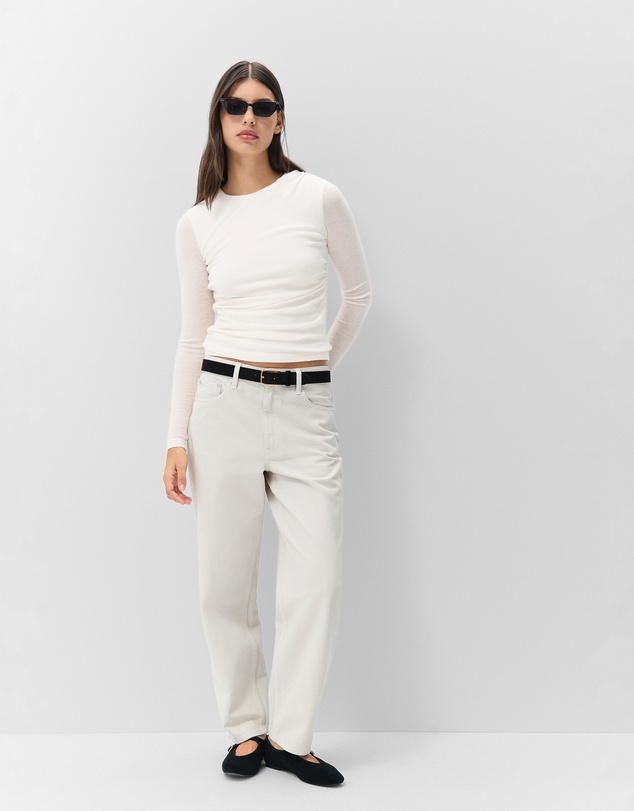 UNISON - Merino Drape Detail Top