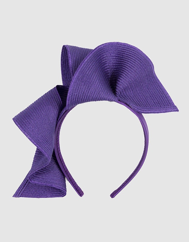 Max Alexander - Large Wavy Purple Racing Fascinator