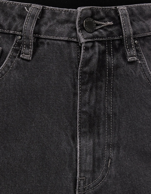 Assembly Label - Distressed Hem Wide Leg Jeans