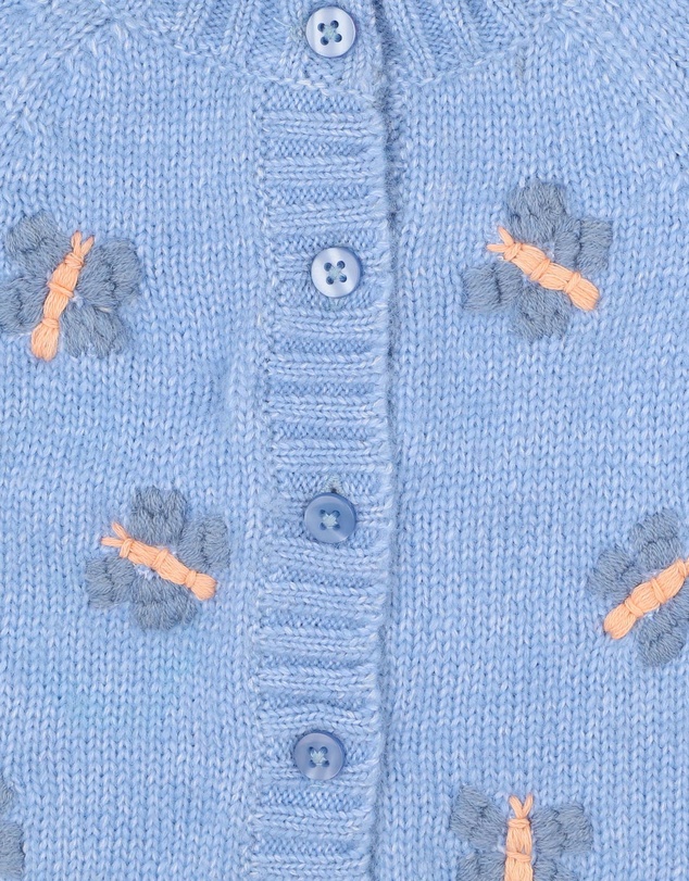 Fox & Finch - Wild Garden Hand Embroidered Cardigan - Kids