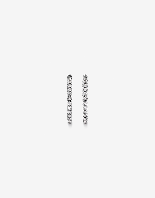 Michael Hill - 0.60 Carat TW Laboratory-Grown Diamond Hoop Earrings Set in 10kt White Gold