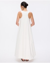 Minima Esenciales - Luna Cotton Bubble Hem Maxi Dress