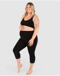 B Free Intimate Apparel - Maternity Anti Chafing High Rise 3/4 Cotton Rich Leggings