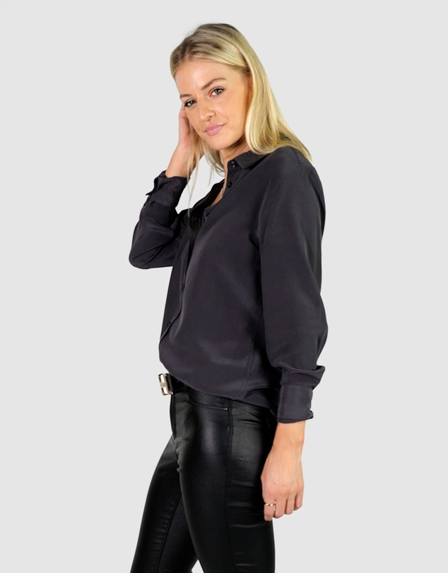 The Fable - Stormy Night Silk Shirt