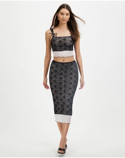 Dazie - Spell On You Lace Midi Skirt
