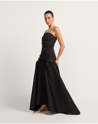 TOJHA - GAIA STRAPLESS MAXI DRESS BLACK