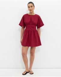 Calli - Glehn Linen Blend Mini Dress