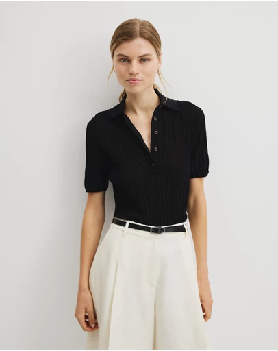 Country Road - Short Sleeve Rib Knit Polo