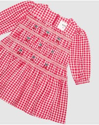 Huxbaby - Cherry Check Dress - ICONIC EXCLUSIVE