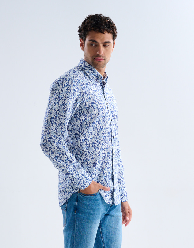 3 Wise Men - 3 Wise Men Sanford Linen Print Shirt