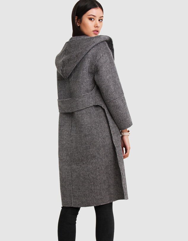 Belle & Bloom - Walk This Way Wool Blend Hooded Coat
