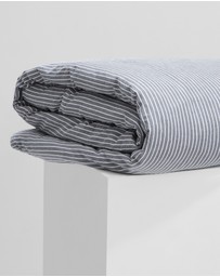 Sheet Society - Leo Washed Cotton Stripe Quilt Cover Set