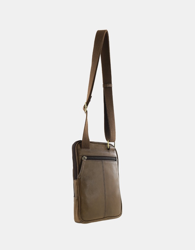 Pierre Cardin - Pierre Cardin Men's Leather Casual Crossbody Bag