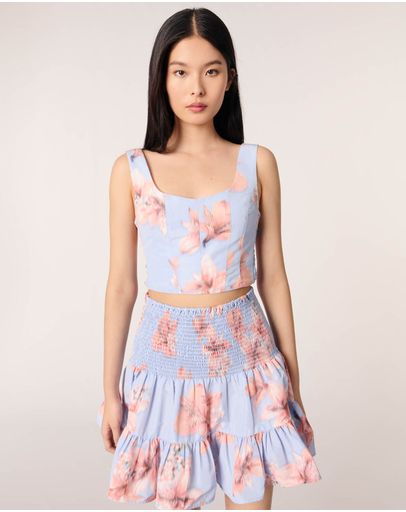 ORANGE FLOWER PRINT