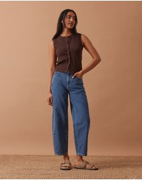 Ceres Life - Lyla Button Through Rib Tank