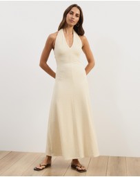 Atmos&Here - Gabi Halter Textured Midi Dress
