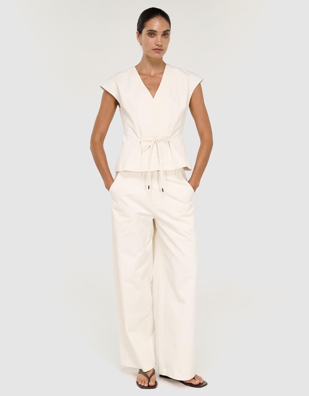 Staple the Label - Roselle Tie Front Top