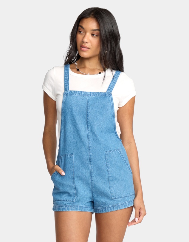 Billabong - Womens Beach Crush Denim Overalls