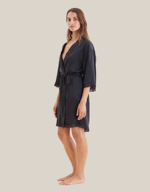 Papinelle - Camille Silk Lace Robe
