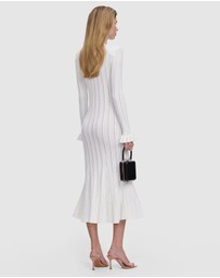 Self Portrait - Pointelle Knit Midi Dress