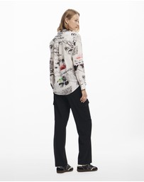 Desigual - Floral text shirt