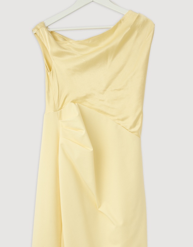 Revibe - Repaired Shona Joy Dillon Contrast Draped Maxi Dress - AU 12