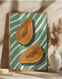 Olive et Oriel - Papayas by Emeliemaria Art Print