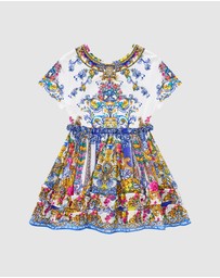 Camilla - Tee Mini Dress With Woven Frill Tutu Skirt - Kids-Teens