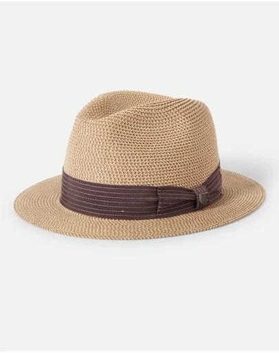 Brixton - Roma Straw Packable Fedora