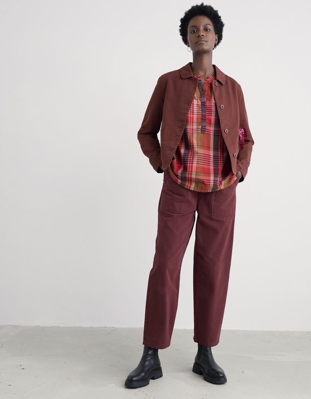 Seasalt - Seasalt Cornwall Red Coombe Lane Cotton Jacket