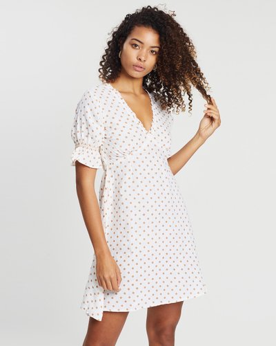 Spot Linen Tea Dress