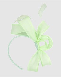 Max Alexander - Organza Mint Racing Fascinator