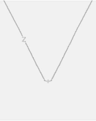 YCL  - Petite Initial Necklace Z - Sterling Silver