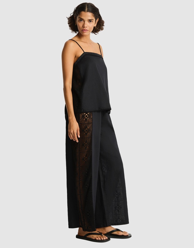 Sea Level Australia - Shore Linen Panelled Shift Cami Top