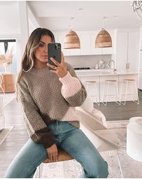 Esther & Co - Maxence Knit - Mocha Multi