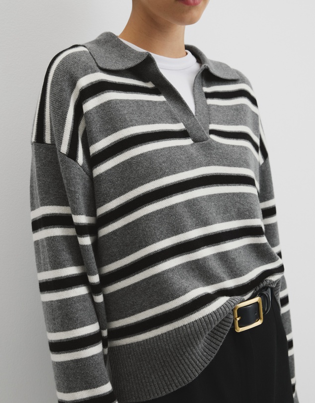 Country Road - Australian Cotton Blend Stripe Knit Polo