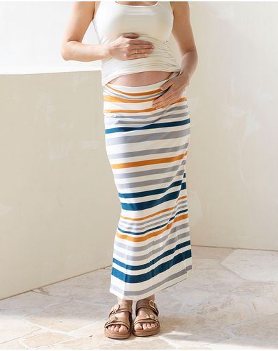 White, Orange & Blue Stripe
